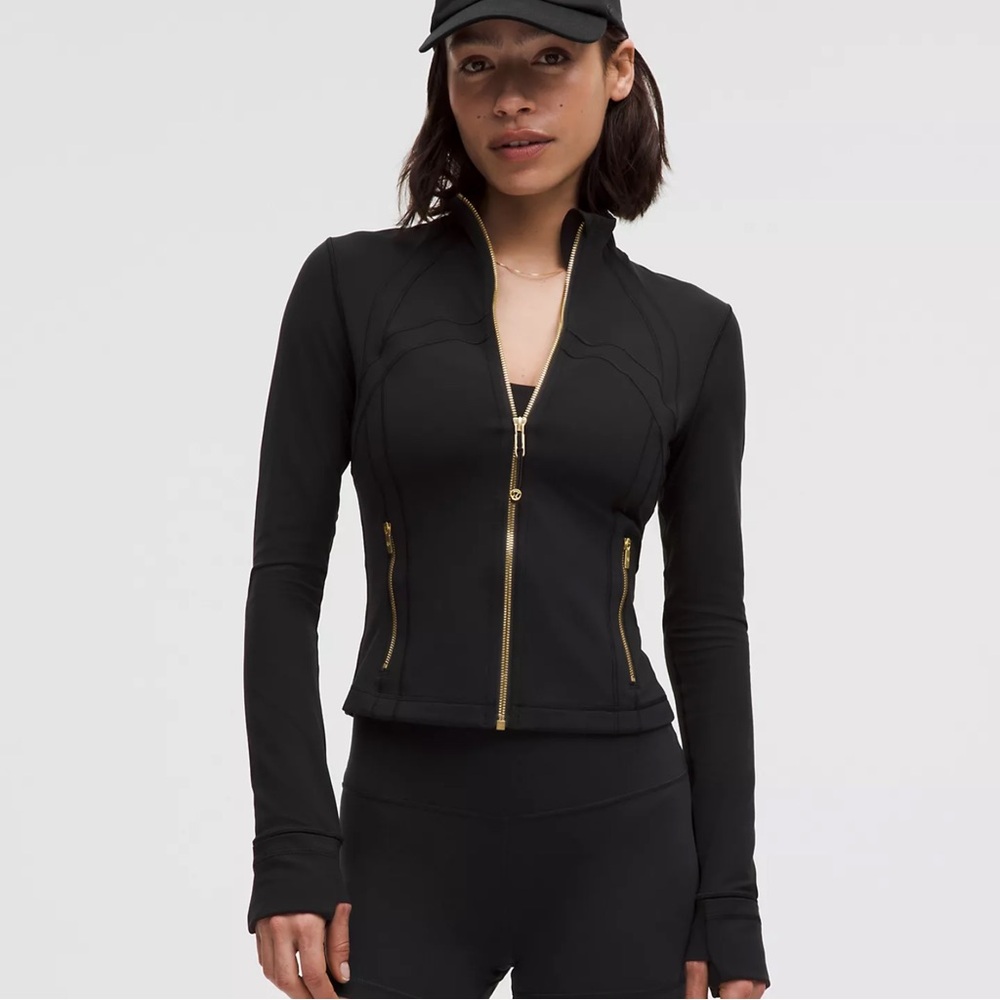 NWT Lululemon Define Cropped Jacket Nulu™ — Black/Gold/Gold — Size 6 - Picture 4 of 13